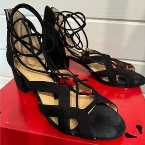 Michael Kors suede lace up heels